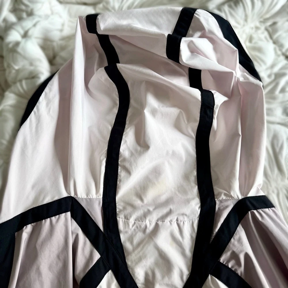 FP Movement by Free People Light Pink Windbreaker Anorak with Black Trim - Picture 6 of 13